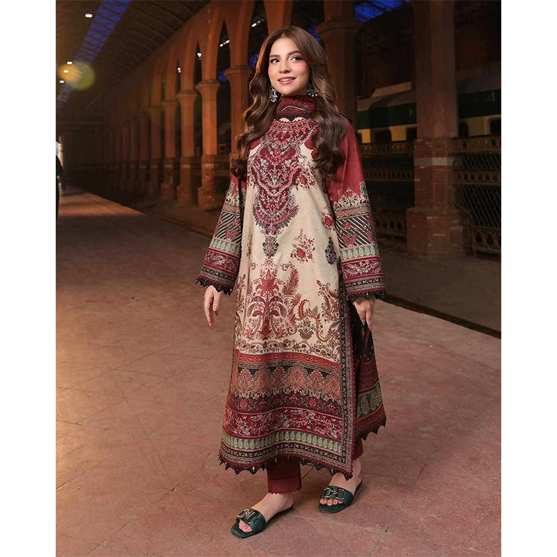 Picture of Pakistani Inspired Lahore Viral Three Piece (Maroon Color) - Maroon