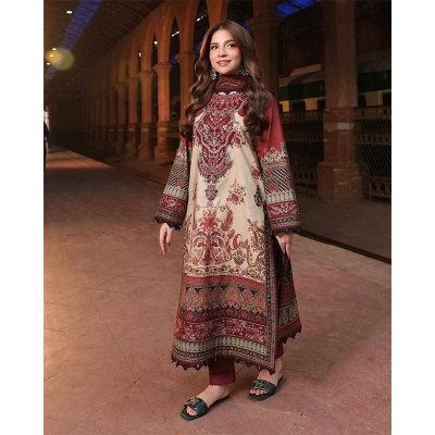 Picture of Pakistani Inspired Lahore Viral Three Piece (Maroon Color) - Maroon