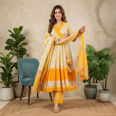 Picture of New Anarkali Three-Piece Kameez Set for Women & Girls (42)