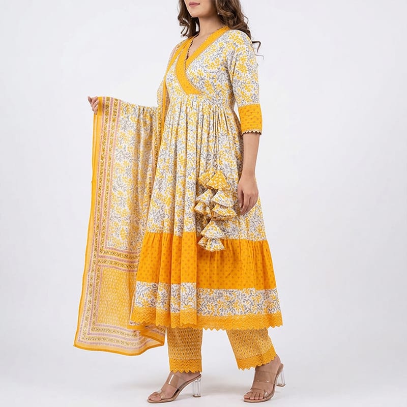 Picture of New Anarkali Three-Piece Kameez Set for Women & Girls (42)