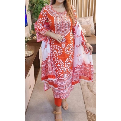 Picture of Unstitched Exclusive, Fashionable, Stylish And Comfortable, High Quality Three Piece For Women, Three Piece [3 Piece] - Multicolor 