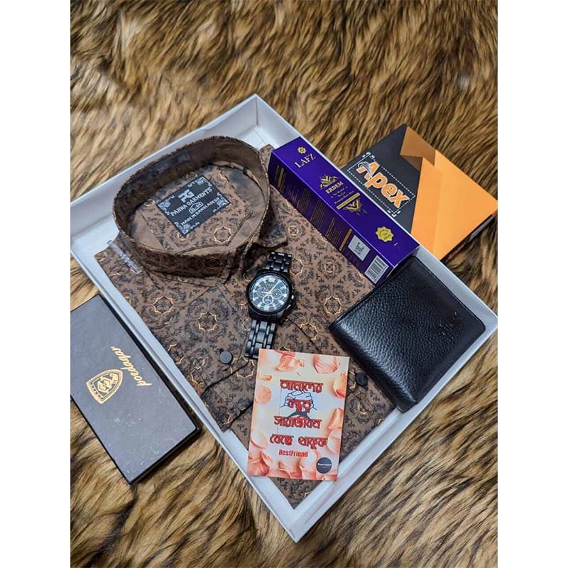 Picture of Fashionable Combo Shirt gift for men - Multicolor