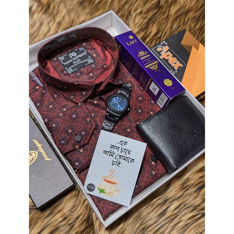 Picture of Fashionable Combo Shirt gift for men - Multicolor