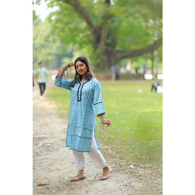 Picture of Refined Taste - Lilen fashionable Co - ords two piece shalwar kameez stitched dress for girls - Durabilty Assured - Iconic Style