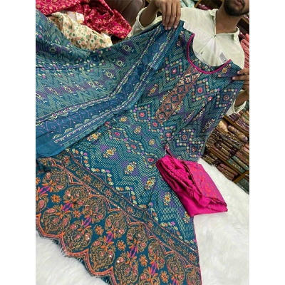 Picture of Pure AC Cotton Fabric High Quality Printed Three Piece - Multicolor