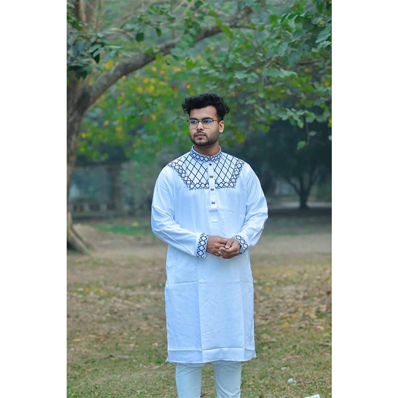 Picture of New Semi Long Combo Cotton Panjabi for Men - Perfect for Any Occasion - Elegant and Stylish Design