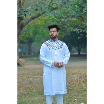 Picture of New Semi Long Combo Cotton Panjabi for Men - Perfect for Any Occasion - Elegant and Stylish Design