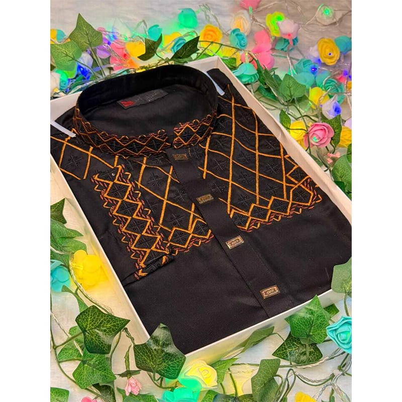 Picture of New Semi Long Combo Cotton Panjabi for Men - Perfect for Any Occasion - Elegant and Stylish Design