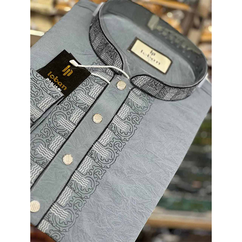 Picture of New Semi Long Combo Cotton Panjabi for Men - Perfect for Any Occasion - Elegant and Stylish Design