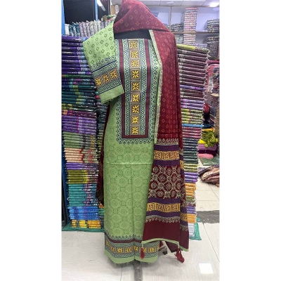 Picture of Ferdous Lawn Soft Cotton Three Piece For Women Salwar Kameez - 3 Pice Dress - Multicolor (Un-stitched)