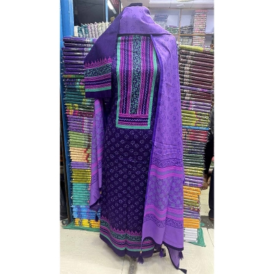 Picture of Ferdous Lawn Soft Cotton Three Piece For Women Salwar Kameez - 3 Pice Dress - Multicolor (Un-stitched)