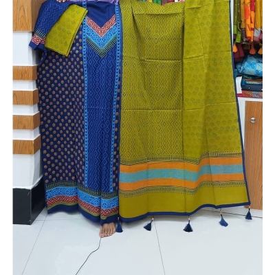 Picture of Ferdous Lawn Soft Cotton Three Piece For Women Salwar Kameez - 3 Pice Dress - Multicolor (Un-stitched)