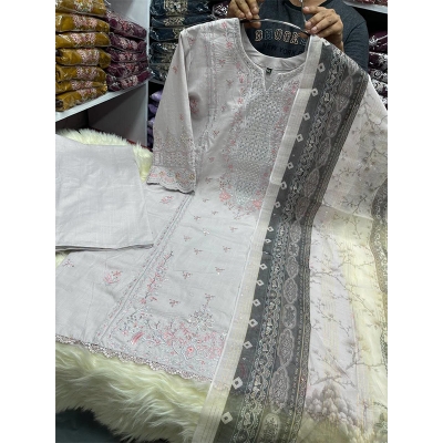 Picture of New EID Collection Sequence Readymade stylish Georgette - ORGANZA Three - Piece - Light Grey