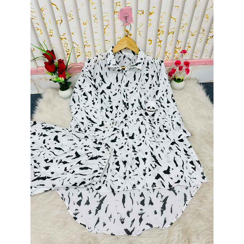 Picture of Cotton 1 Piece Kurti Kameez Dress for Women Trendy Stylish Comfortable Daily Wear Fabric