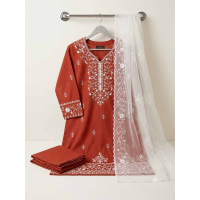 Picture of Ready made Cotton 3  Piece Kurti Kameez Dress for Women Trendy Stylish Comfortable Daily Wear Fabric
