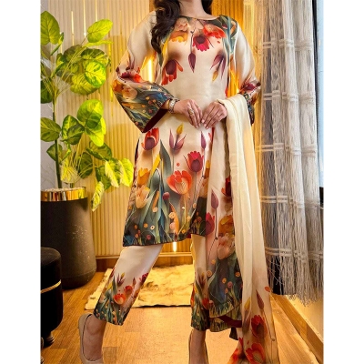 Picture of 3D Design New Hot Collection Readymade 3 PS Micro Fabric Best Premium Quality