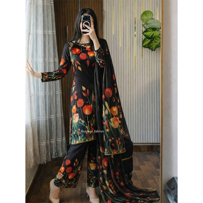 Picture of 3D Design New Hot Collection Readymade 3 PS Micro Fabric Best Premium Quality - Multicolor