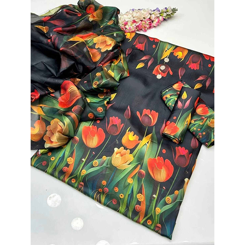 Picture of 3D Design New Hot Collection Readymade 3 PS Micro Fabric Best Premium Quality - Multicolor
