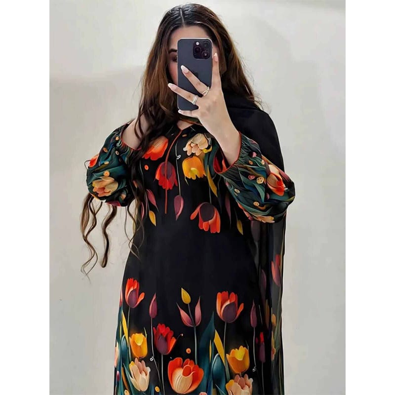Picture of 3D Design New Hot Collection Readymade 3 PS Micro Fabric Best Premium Quality - Multicolor