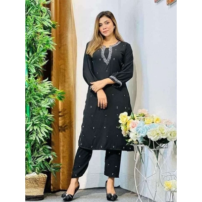 Picture of Premium Soft Linen Two-Piece Dresses For Women: Stylish Printed Kameez And Salwar Set – Easy-Care & Perfect Fit (Sizes 36-42) ( One Size)
