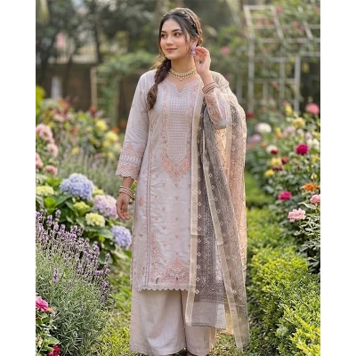 Picture of New EID Collection Sequence Readymade stylish Georgette - ORGANZA Three - Piece