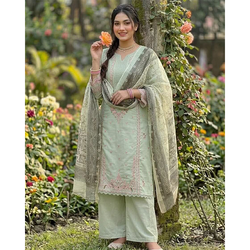 Picture of New EID Collection Sequence Readymade stylish Georgette - ORGANZA Three - Piece