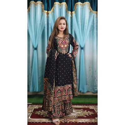 Picture of New Exclusive Skin Print Linen Garara Salwar Kameez Collection - Fashionable Attire for Women