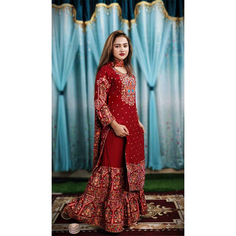 Picture of New Exclusive Skin Print Linen Garara Salwar Kameez Collection - Fashionable Attire for Women
