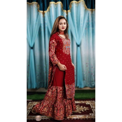 Picture of New Exclusive Skin Print Linen Garara Salwar Kameez Collection - Fashionable Attire for Women