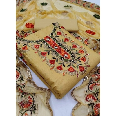 Picture of New Stylish Latest Indian Designed High Quality Semi-stitched Georgette Embroidery Work Designer Anarkali Party Wear Suits For Women/Eid Collection