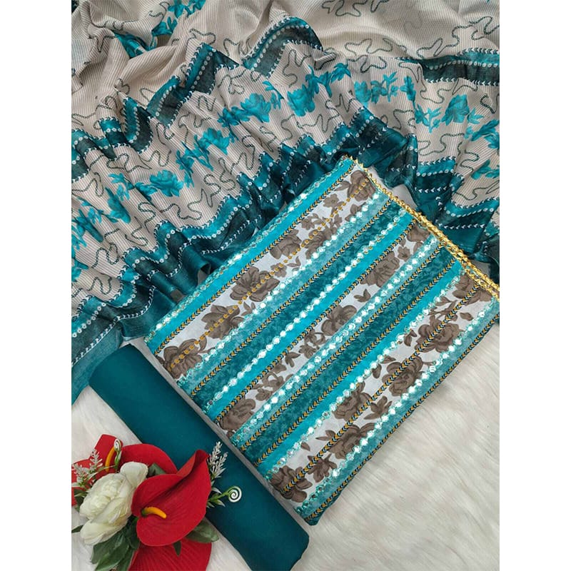 Picture of New Collection  Indian Rewat Boutiques Unfinished  Three Piece Dress