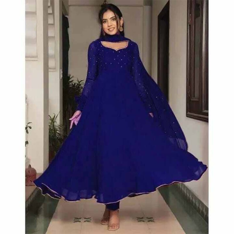 Picture of Linen 3 Piece Kurti Kameez Dress for Women and Girls Trendy Stylish Comfortable Daily Wear Fabric