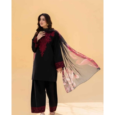 Picture of MAHE NOOR EMBROIDERED 3PC - Black