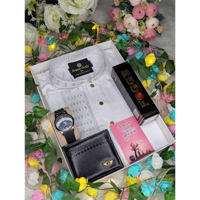 Picture of Gift combo premium quality full panjabi set for men