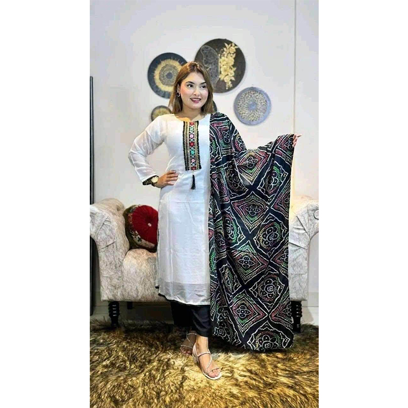 Picture of Stitched Sequence And Print Work Delhi Boutique Three Piece Collection For Women( Four Pcs)