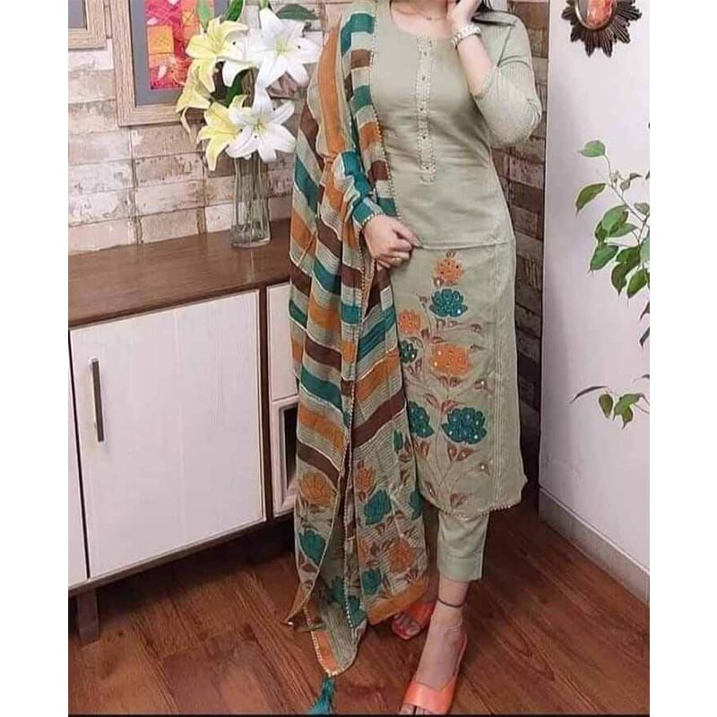 Picture of Unstitched Exclusive Fashionable Stylish and Comfortable High Quality Three Piece for Women for women Skin Print Cotton Three Piece