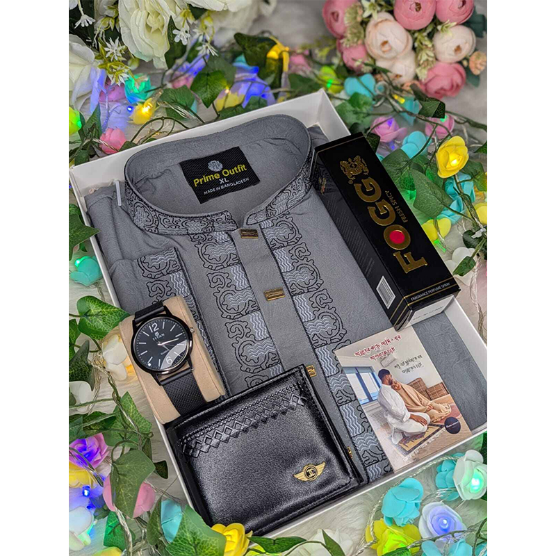 Picture of Gift combo premium quality full panjabi set for men