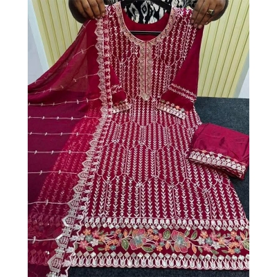 Picture of New EID Collection Sequence Readymade stylish Georgette - ORGANZA Three - Piece