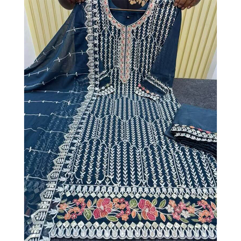 Picture of New EID Collection Sequence Readymade stylish Georgette - ORGANZA Three - Piece