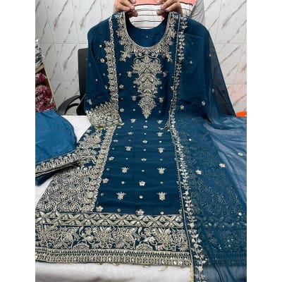 Picture of New EID Collection Sequence Readymade stylish Georgette - ORGANZA Three - Piece