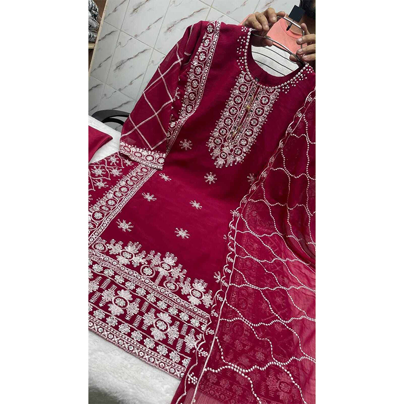 Picture of New EID Collection Sequence Readymade stylish Georgette - ORGANZA  Three - Piece