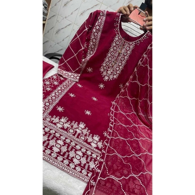 Picture of New EID Collection Sequence Readymade stylish Georgette - ORGANZA  Three - Piece