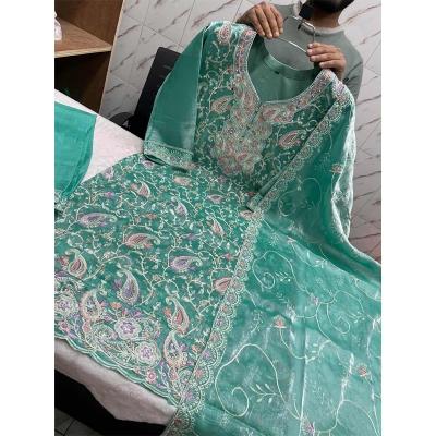 Picture of New EID Collection Sequence Readymade stylish Georgette - ORGANZA Three - Piece