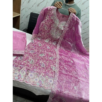 Picture of New EID Collection Sequence Readymade stylish Georgette - ORGANZA Three - Piece