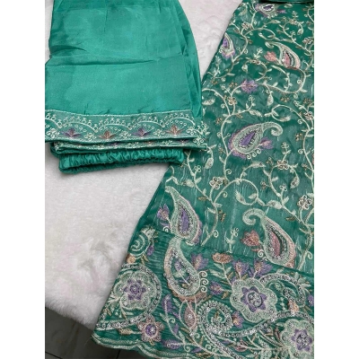 Picture of New EID Collection Sequence Readymade stylish Georgette - ORGANZA Three - Piece