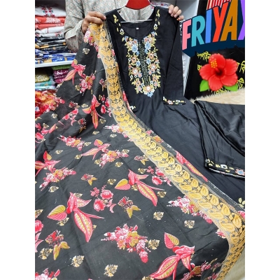 Picture of Best quality new exclusive design and fashionable viral 3 piece dress - Black