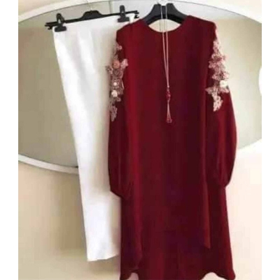 Picture of western dress Ladies Tops and Pant jorjet style Kurti for women