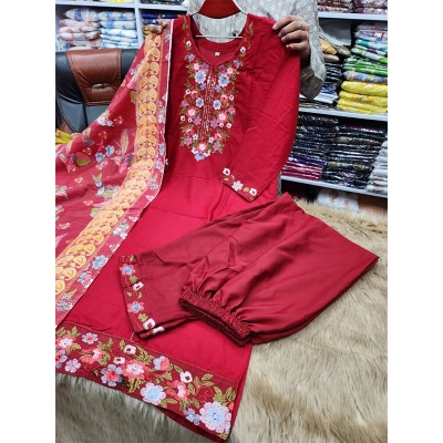 Picture of Best quality new exclusive design and fashionable viral 3 piece dress - Red