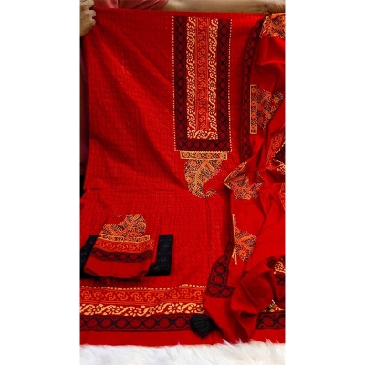 Picture of Ferdous Lawn Soft Cotton Three Piece For Women Salwar Kameez - 3 Pice Dress - Multicolor (Un-stitched)
