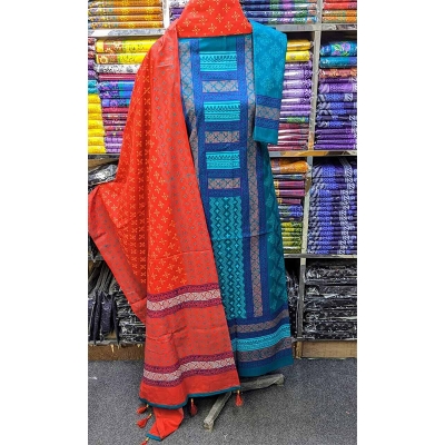 Picture of Ferdous Lawn Soft Cotton Three Piece For Women Salwar Kameez - 3 Pice Dress - Multicolor